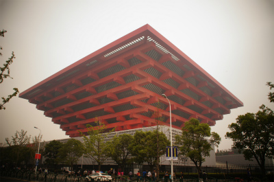 中国旅行記＠上海万博のパビリオン、中国館をソニーのα55のトイカメラモードで撮影