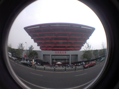 中国旅行記＠上海万博のパビリオン、中国館をf-12cと魚眼レンズで撮影