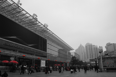 中国旅行記＠上海観光編、淞濱路・吴淞渡口の渡し船に乗る。α55で上海駅を撮影