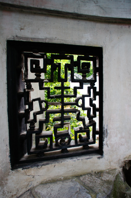 中国旅行記、上海観光＠豫園、点春堂と和煦堂（Hexu Hall）付近の壁