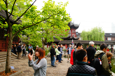 中国旅行記、上海、豫園観光＠内園付近の風景