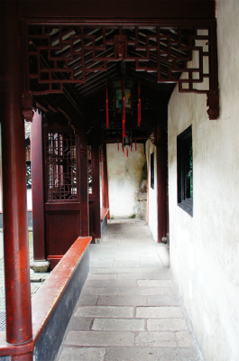 中国旅行記、上海、豫園観光＠内園内の回廊