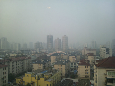 中国旅行記＠上海滞在記。上海の空気汚染の様子