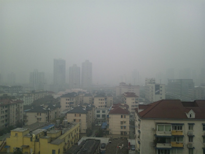 中国旅行記＠上海滞在記。空気汚染の度合いが醜い日だった