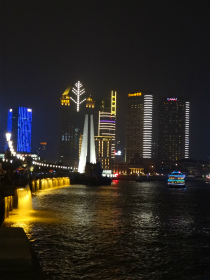 中国旅行記＠HX-50Vのテストを兼ねて上海の観光スポット、夜の外灘を散歩。ライトアップが綺麗