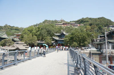 中国旅行記＠蘭州観光、白塔山公園入り口付近の風景