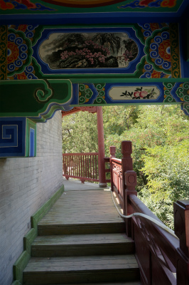 中国旅行記＠蘭州観光、白塔山公園、白塔の回廊