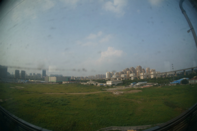 中国旅行記＠蘭州～上海列車の旅。南京市郊外の車窓風景