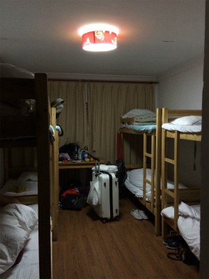 中国旅行記＠上海の大隠国際青年旅舎（ユースホステル）のドミトリーの様子