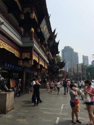 中国旅行記＠上海の観光名所、豫園商城付近の風景