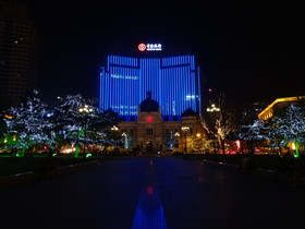 中国旅行記＠大連観光、夜の中山広場