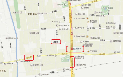 彭浦新村付近の地図